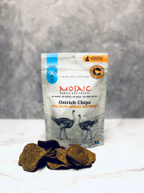 South African Ostrich Chips with Butternut Mosaic - Limited-Ingredient Dog Treats