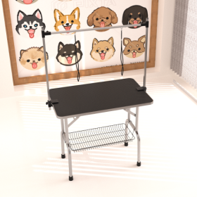 Large Pet Dog And Cat Grooming Table With Adjustable Arms And Clips Large Heavy Animal Grooming Table, 42 Inches