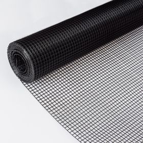 48-inch x 50-ft Black Vinyl Coated Hardware Cloth, 19 Gauge, 1/2-inch PVC Mesh