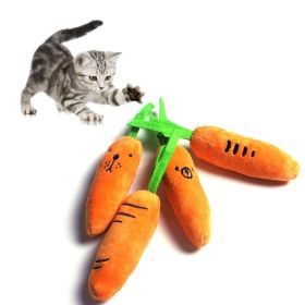 Stuffed Squeaky Carrot Dog Toy - Plush Sound Vegetable Chew Toy for Outdoor Fun & Training