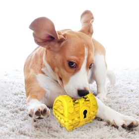 Treasure Chest Dog Toothbrush Chew Toy – Squeaky Dental Care Toy (Food-Grade Rubber)