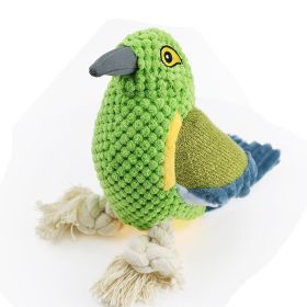 Parrot-Shaped Squeaky Dog Toy - Bite-Resistant Plush & Rope Chew Toy