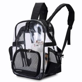 Transparent Pet Backpack Carrier for Small Dogs, Cats, and Kittens - Breathable Travel Bag (Up to 10lbs)