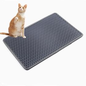 2-Layer EVA Cat Litter Mat - Grey, 21x14 inches