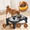 Adjustable Elevated Dog Bowls – 6 Heights Foldable Double Feeder for Small to Large Dogs