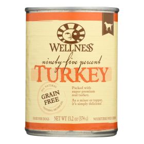 Wellness 95% Turkey Canned Dog Food (13.2 oz, Case of 12) – High-Protein, Grain-Free