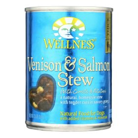 Wellness Venison & Salmon Dog Stew with Potatoes and Carrots – 12.5 oz Cans (12 Pack)