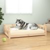 Solid Wood Pine Dog Bed (41.5"x29.7"x11")