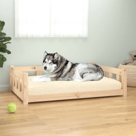 Solid Wood Pine Dog Bed (41.5"x29.7"x11")