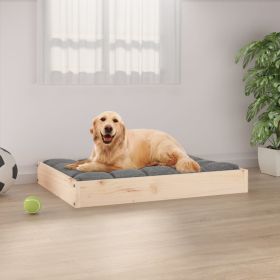 Solid Wood Pine Dog Bed (28.1"x21.3"x3.5")