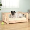 Solid Wood Pine Dog Bed (25.8"x19.9"x11")