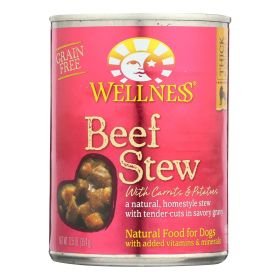 Wellness Dog Food - Beef with Carrots & Potatoes, Case of 12 (12.5 oz Cans)