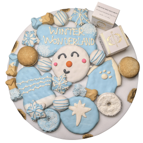 Winter Dog Treats Gift Box - Snowflake & Snowman Dog Snacks