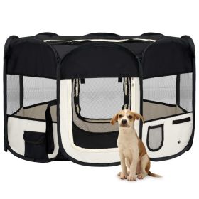 Foldable Dog Playpen with Carrying Bag – Lightweight Indoor/Outdoor Pet Enclosure (49.2” x 49.2” x 24”)