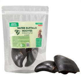 Water Buffalo Hooves - 100% Natural Dog Chews (4 Count, 10 oz)