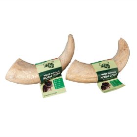 Water Buffalo Horn Core Dog Dental Treats – 100% Natural Chew (2 Pack)