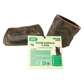 Water Buffalo Horn Tuffie - 100% Natural Dog Chew & Treat (2 Count, 7.5 oz)