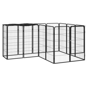 14-Panel Heavy-Duty Dog Playpen – Powder-Coated Steel with Waterproof Cover (78.7" x 59.1")