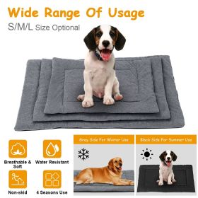 Reversible Fleece Dog Bed Mat for Joint Relief (L Size)