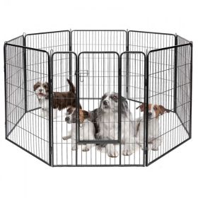 40 Inch Heavy Duty Pet Playpen - 8 Metal Panel Dog Fence