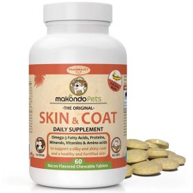 Makondo Pets Skin & Coat Supplement for Dogs - Supports Healthy Skin & Shiny Coat