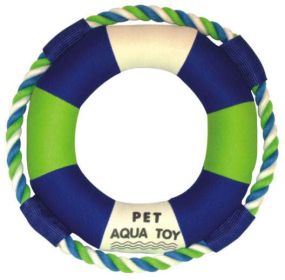 Pet Life 'Life Raver' Squeaking Jute Rope Floating Dog Toy