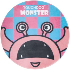 Touchdog Cartoon Up-for-Crabs Monster Rounded Cat and Dog Mat - Fun and Durable Pet Mat