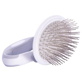 Pet Life 'Gyrater' Travel Swivel Pet Grooming Pin Brush – Gentle & Compact Design