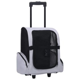 Foldable Multipurpose Pet Trolley - Gray