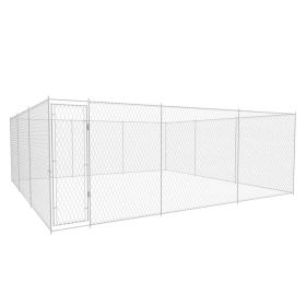 Outdoor Dog Kennel with Galvanized Steel Frame (224.4"x224.4"x72.8")