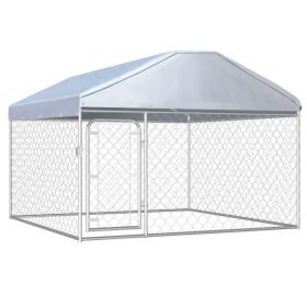 Outdoor Dog Kennel with Roof - Secure Play and Training Space