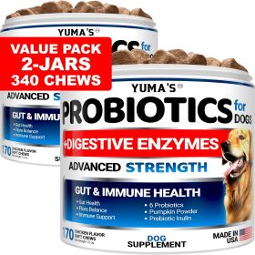 Yuma's Probiotics & Digestive Enzymes for Dogs - 340 Chews Value Pack