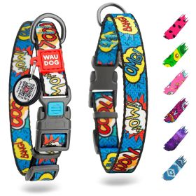 Adjustable Nylon Dog Collar with QR ID Tag & Reflective Strip – Breakaway Design (9-16 Inch)