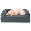 Orthopedic Memory Foam Dog Bed with Headrest for Large Dogs