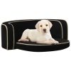 Foldable Black Dog Sofa with Washable Plush Cushion (28.7"x26.4"x10.2")