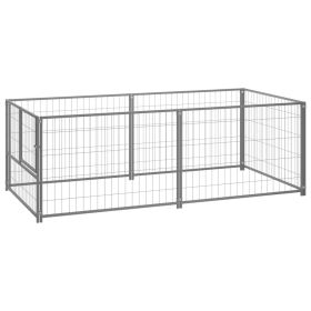 Silver Dog Kennel - Steel 78.7"x39.4"x27.6"