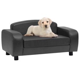 Dark Gray Dog Sofa - Faux Leather (31.5"x19.7"x15.7")