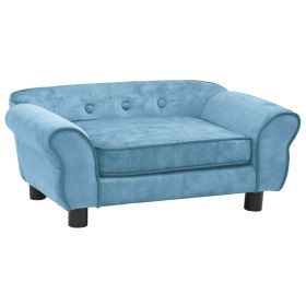 Turquoise Dog Sofa - Plush (28.3"x17.7"x11.8")