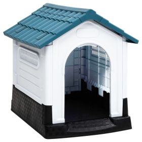 Durable Outdoor Dog House (Blue, 22.4"x26.8"x26")