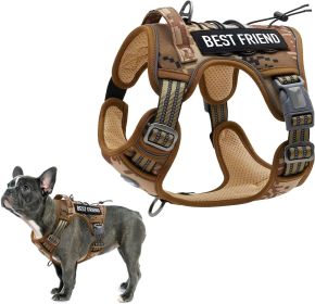 Desert Camo Tactical Dog Harness with Handle – Adjustable Military Vest for Medium Dogs