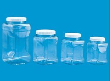 Clear PET Plastic Grip Storage Jars for Pet Food & Treats – 5-Jar Assorted Set (48 oz, BPA-Free)