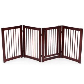 30-Inch Configurable Folding 4-Panel Wood Fence