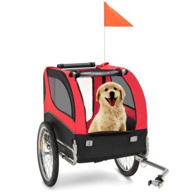 Dog Bike Trailer - Foldable Pet Cart with 3 Entrances for Travel