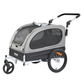 VEVOR Dog Bike Trailer (2-in-1 Stroller & Bicycle Carrier, 88 lbs Capacity)