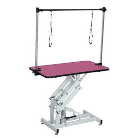 42.5-Inch Hydraulic Pet Grooming Table with Adjustable "H" Arm (Pink)