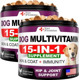 Comprehensive 15-in-1 Dog Multivitamin - Skin, Coat & Joint Health