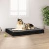 Black Dog Bed - Solid Pine Wood (36"x25.2"x3.5")