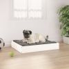 White Solid Wood Pine Dog Bed - 24.2"x19.3"x3.5"