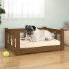 Honey Brown Solid Wood Pine Dog Bed - 25.8"x19.9"x11"