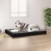 Dog Bed Black - Solid Wood Pine (40"x29.1"x3.5")